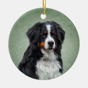 Bernese Mountain Dog Ceramic Ornament