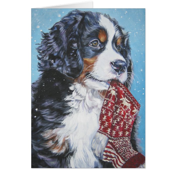 Bernese Mountain Dog Christmas Card