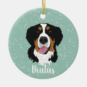 Bernese Mountain Dog Christmas Ceramic Ornament