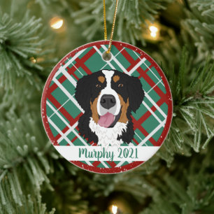 Bernese Mountain Dog Christmas Ceramic Ornament