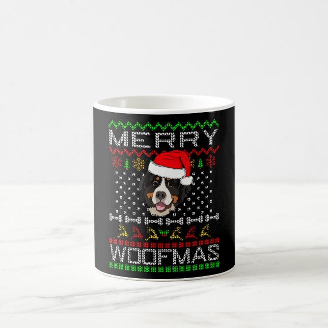 Bernese Mountain Dog Christmas Gift Idea Coffee Mug (Center)