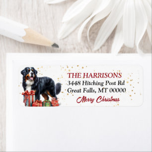 Bernese Mountain Dog Christmas Gifts Label
