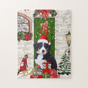 Bernese Mountain Dog Christmas Jigsaw Puzzle