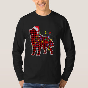 Bernese Mountain Dog Christmas Pajamas Santa Hat X T-Shirt