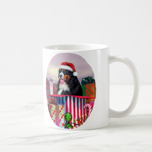 Bernese Mountain Dog Christmas Surprise Coffee Mug