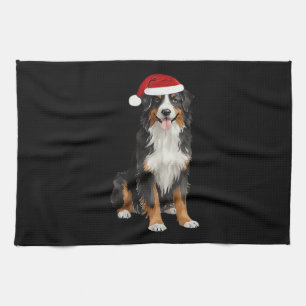 Bernese Mountain Dog Christmas Tree Dog Puppy Wate Kitchen Towel