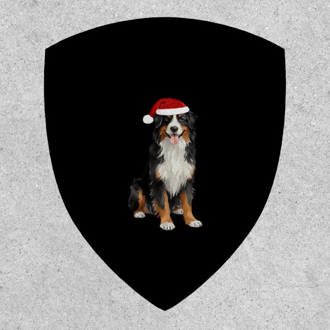 Bernese Mountain Dog Christmas Tree Dog Puppy Wate Patch (Front)