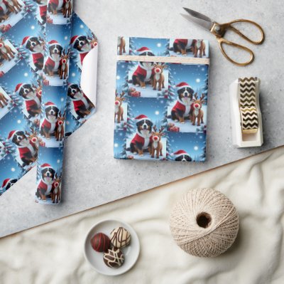 Bernese Mountain Dog Christmas  Wrapping Paper