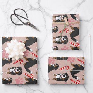 Bernese Mountain Dog Christmas Wrapping Paper Sheets