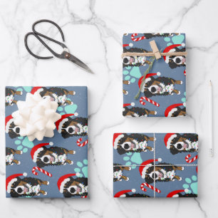 Bernese Mountain Dog Christmas  Wrapping Paper Sheets