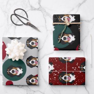 Bernese Mountain Dog Christmas  Wrapping Paper Sheets