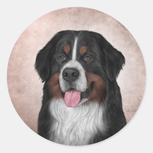 Bernese Mountain Dog Classic Round Sticker