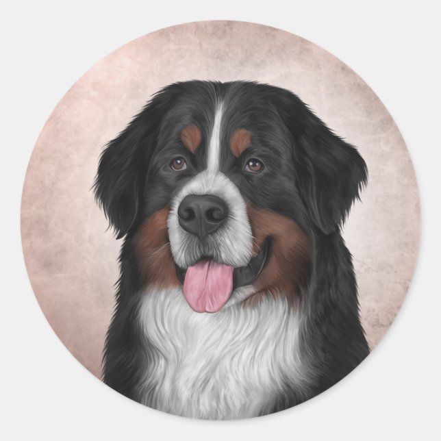 Bernese Mountain Dog Classic Round Sticker (Front)