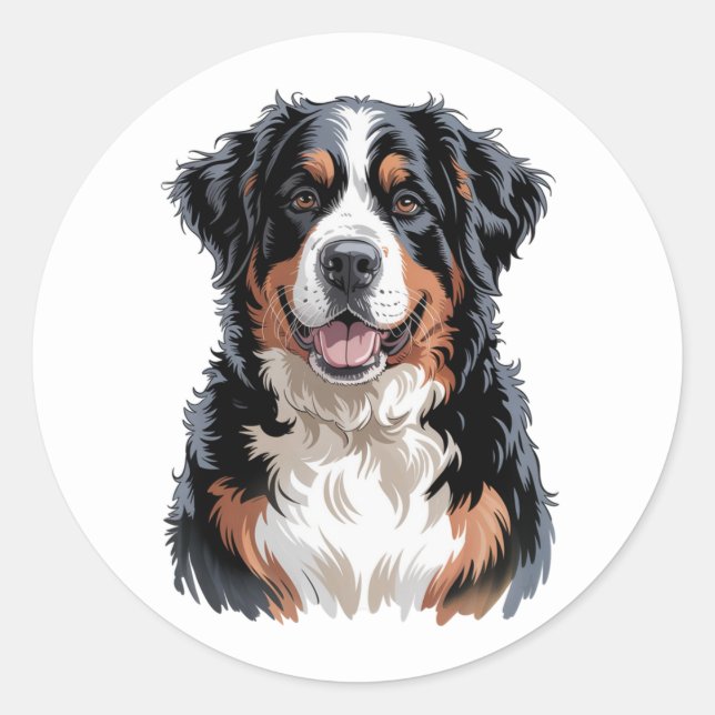 Bernese Mountain Dog  Classic Round Sticker (Front)