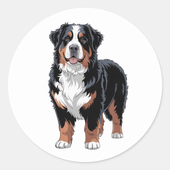 Bernese Mountain Dog  Classic Round Sticker (Front)