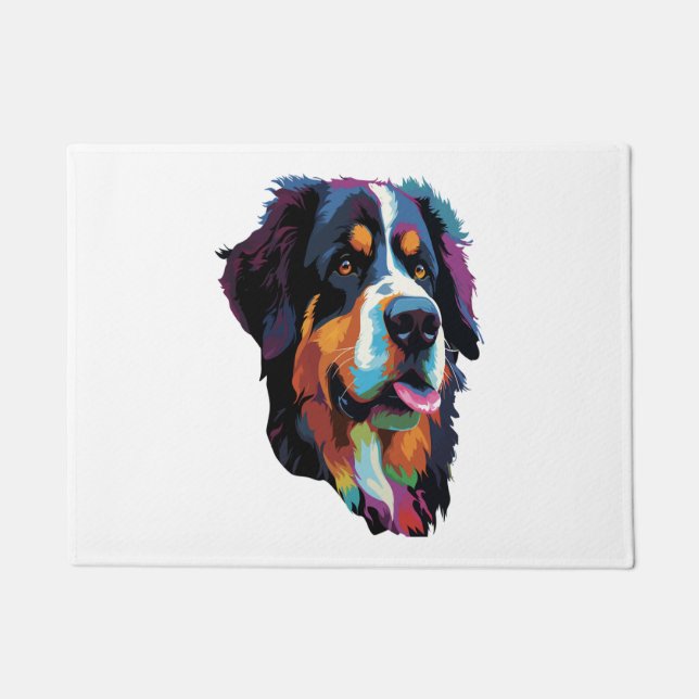Bernese Mountain Dog Colorful 3 Doormat (Front)
