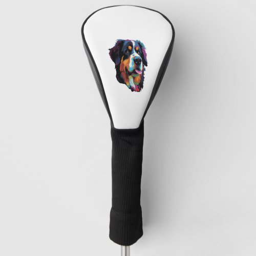 Bernese Mountain Dog Colorful 3 Golf Head Cover