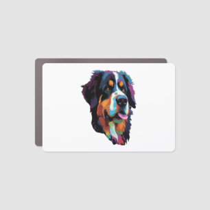 Bernese Mountain Dog Colorful Car Magnet