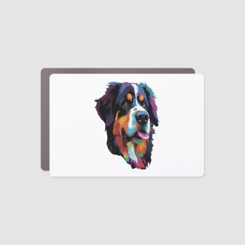 Bernese Mountain Dog Colorful  Car Magnet