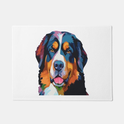 Bernese Mountain Dog Colorful  Doormat