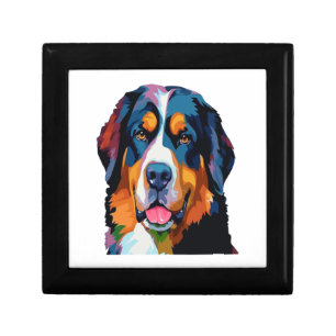 Bernese Mountain Dog Colorful  Gift Box