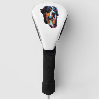 Bernese Mountain Dog Colorful Golf Head Cover
