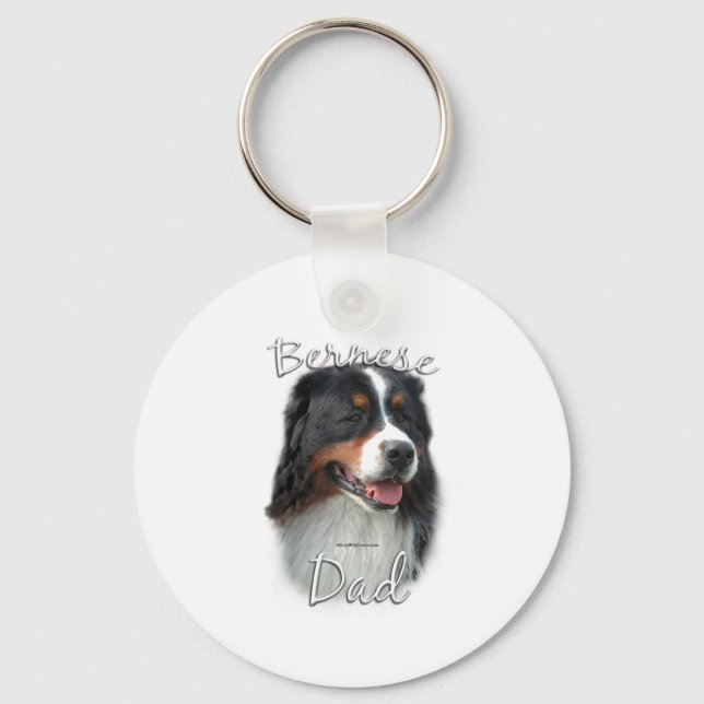 Bernese Mountain Dog Dad 2 Keychain (Front)