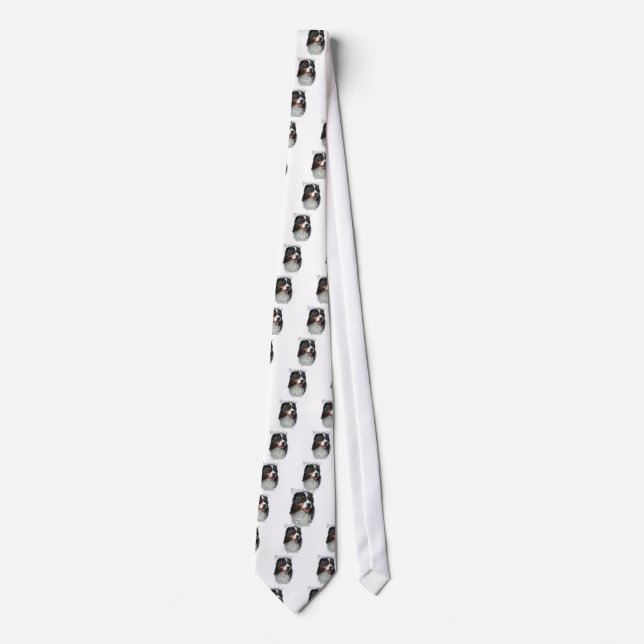 Bernese Mountain Dog Dad 2 Neck Tie (Front)