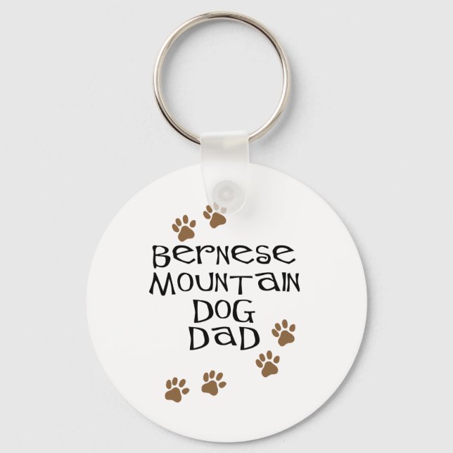 Bernese Mountain Dog Dad Keychain (Front)
