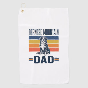 Bernese Mountain Dog Dad Vintage Vector Design_1 Golf Towel