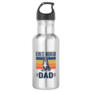 Bernese Mountain Dog Dad Vintage Vector Design_1 Stainless Steel Water Bottle