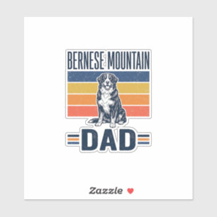 Bernese Mountain Dog Dad Vintage Vector Design_1 Sticker