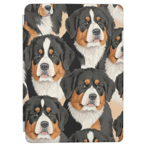 Bernese Mountain Dog Decorative Seamless Pattern iPad Air Cover