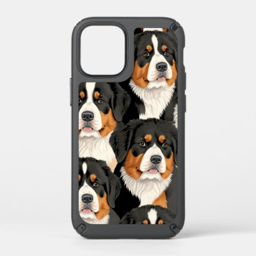 Bernese Mountain Dog Decorative Seamless Pattern Speck iPhone 12 Mini Case