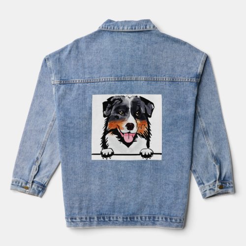 Bernese mountain dog  denim jacket