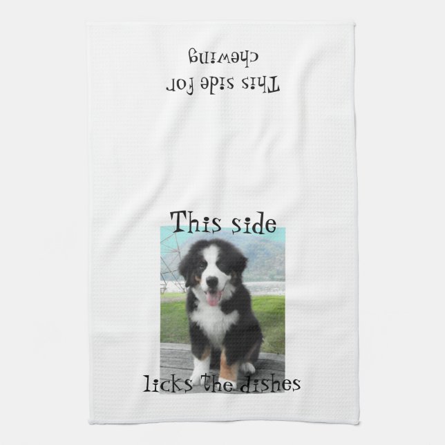 Bernese Mountain Dog Dish towel (Vertical)
