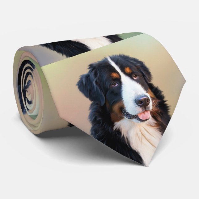 “bernese mountain dog”,dog,puppy,silhouette,name,p neck tie (Rolled)