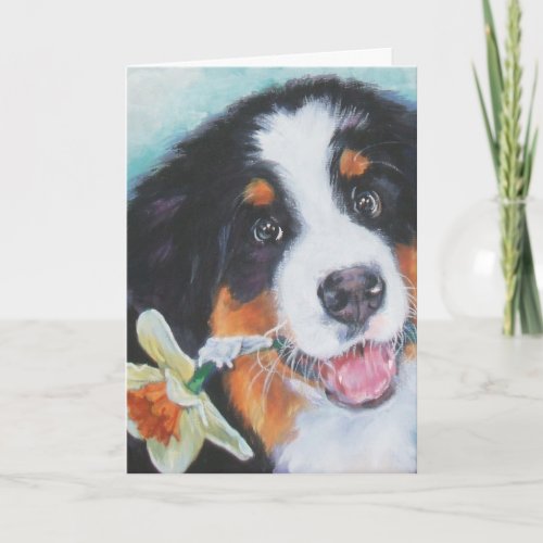 Bernese Mountain Dog Easter Card