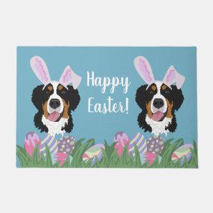 Bernese Mountain Dog Easter Doormat