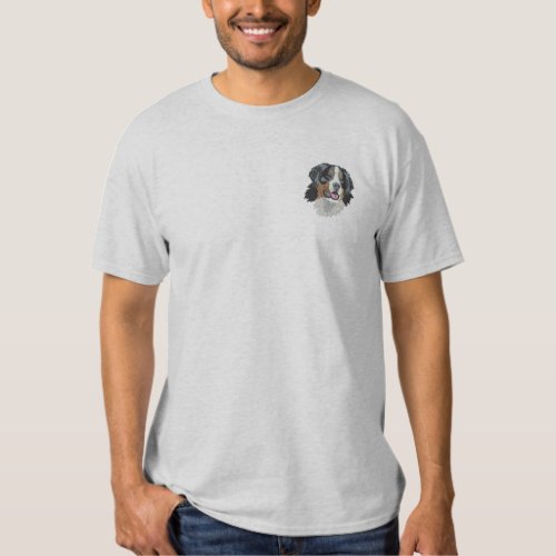 Bernese Mountain Dog Embroidered T_Shirt