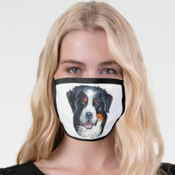 Bernese Mountain Dog Face Mask by JLBIMAGES at Zazzle
