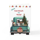 Bernese Mountain Dog Farm Truck Christmas Card
