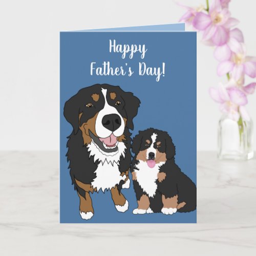 Bernese Mountain Dog Fathers Day Card