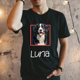Bernese Mountain Dog Female Face with Name TShirt T-Shirt