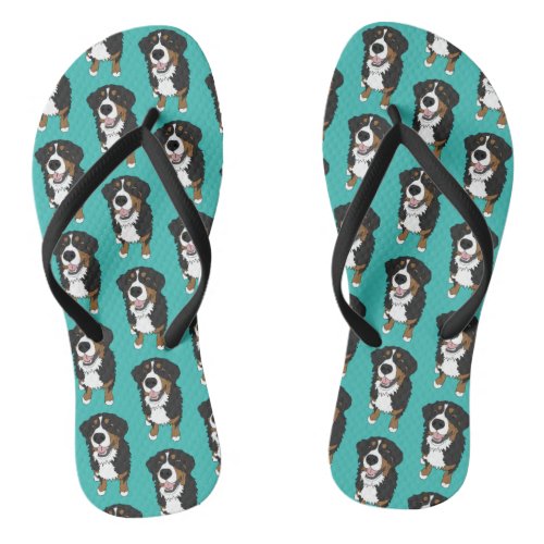 Bernese Mountain Dog Flip Flops