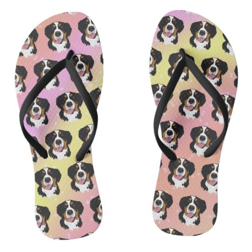 Bernese Mountain Dog Flip Flops