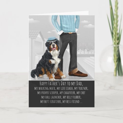 Bernese Mountain Dog from the Pet Father's Day Holiday Card