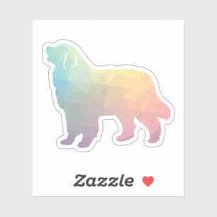 Bernese Mountain Dog Geo Silhouette Pastel Sticker