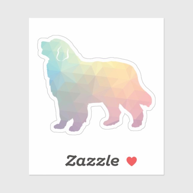 Bernese Mountain Dog Geo Silhouette Pastel Sticker (Sheet)