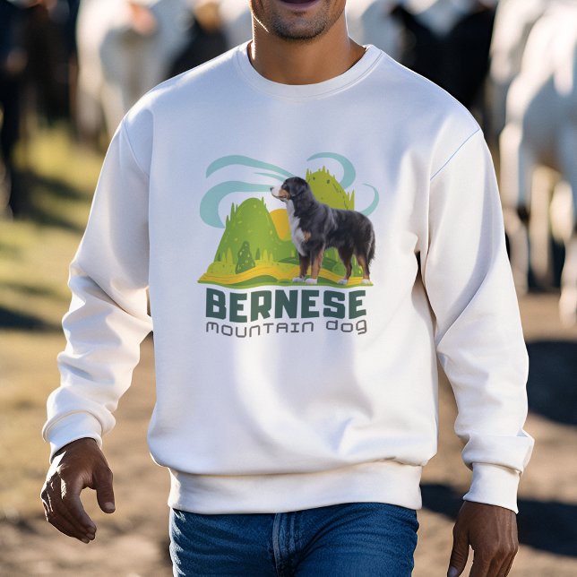 Bernese Mountain Dog Gift Retro Dog Lovers Sweatshirt (Creator Uploaded)